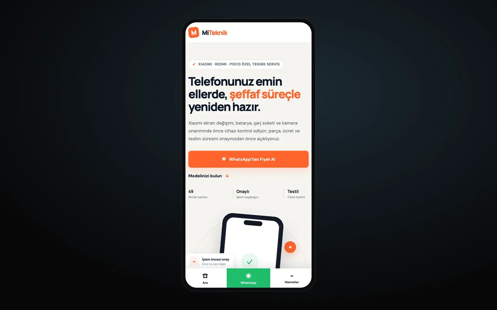 Mi Teknik Servis mobil görünümü.